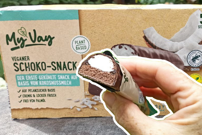 Wie schmeckt der vegane Schoko Snack von My Vay (Aldi)?