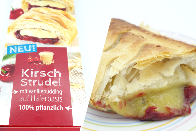 Neu und vegan: Der Kirsch-Pudding-Strudel von Coppenrath & Wiese.