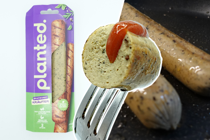 Wie schmeckt die vegane Kräuter-Bratwurst von Planted?