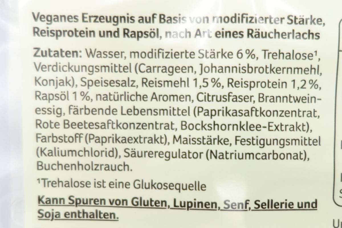 Zutatenliste des Veganen Räucherlaxxs